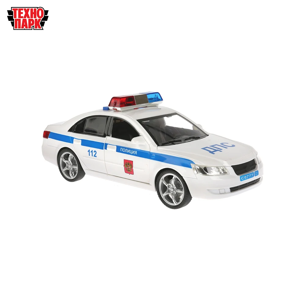 Машина ТЕХНОПАРК Седан ДПС 23см пластиковая инерционная открываются двери свет