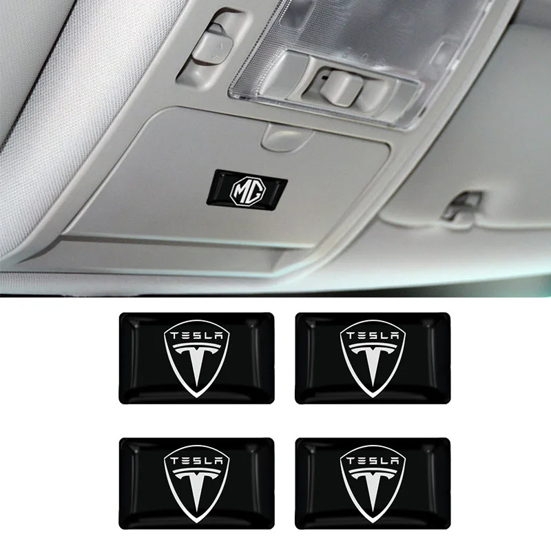 

10pcs Car Small Emblem Sticker Auto Accessories For Tesla model s x 3 2021 coil bonina k80 car accessories