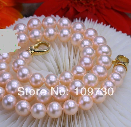 

Ювелирные изделия 002560 натуральные! 8-9 мм AAA ++ розовое ожерелье из жемчуга AKOYA