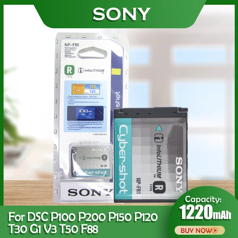 Sony NP FR1 NPFR1 1220 мА/ч Камера батарея DSC P100 P200 P150 P120 T30 G1 V3 T50 F88 P100L P100LJ P100PP P100R P100S