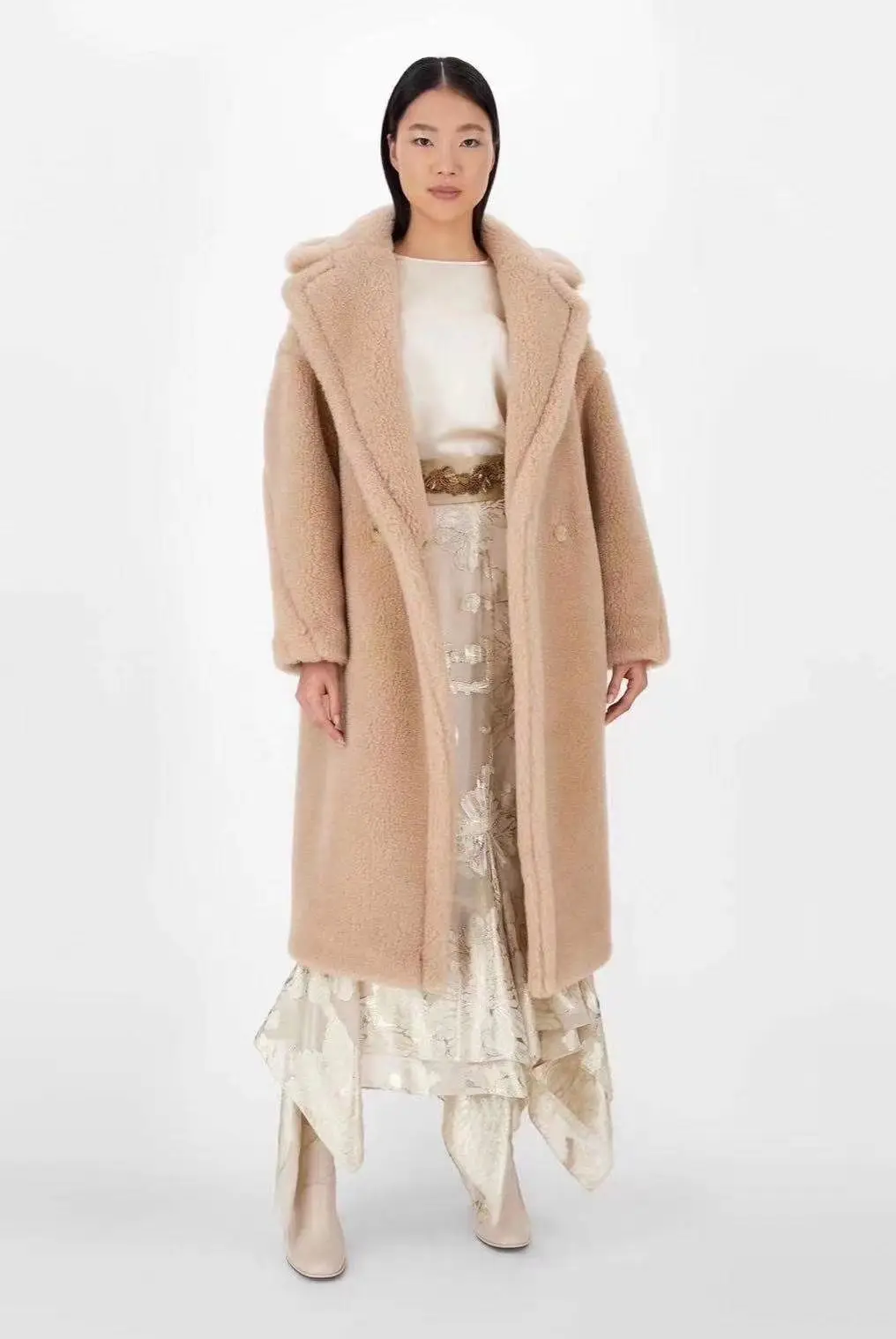 Новинка 2021 плюшевый мишка цвет альбино верблюжий Мишка утепленное шерстяное