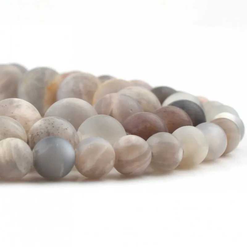 Бусины из натурального камня матовые черные круглые бусины с отверстием под