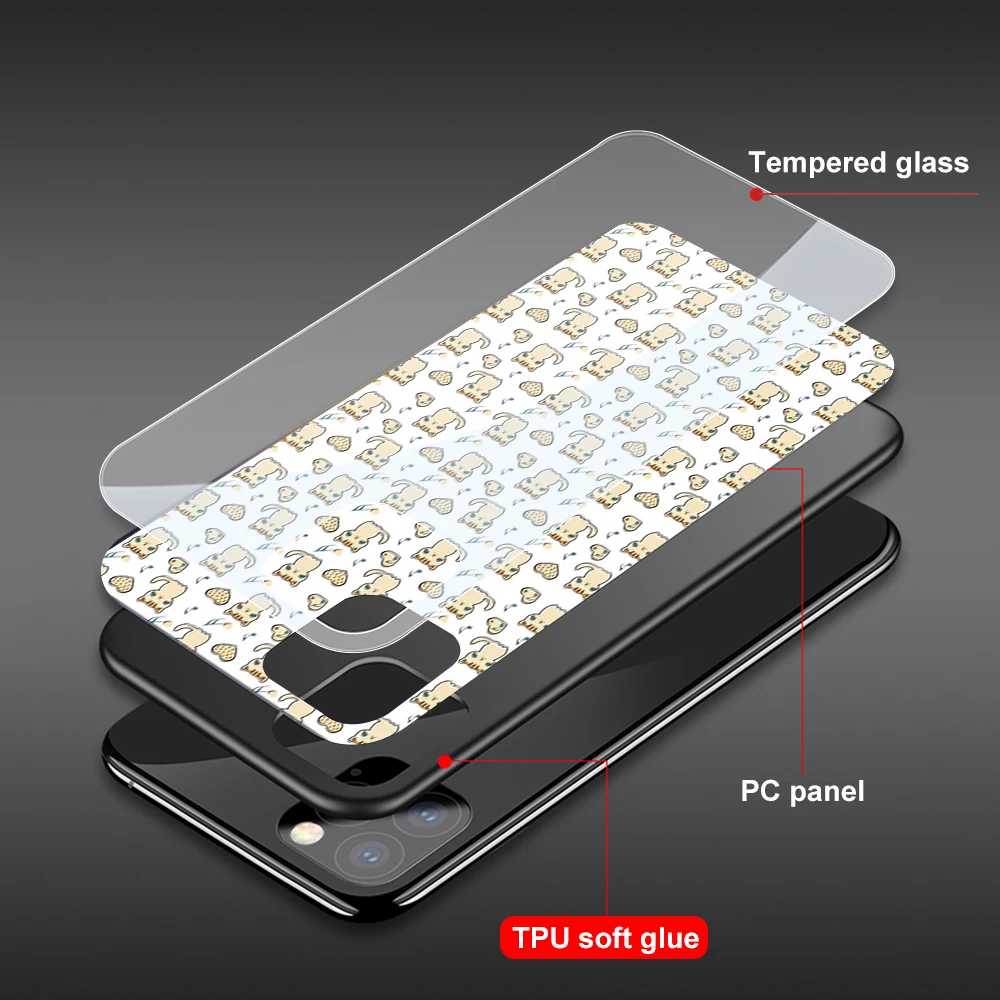 

ciciber Cat Kitten Funda Case for Iphone 12 Pro Case for Iphone 12 11 XR Pro XS MAX X 7 8 6 6S Plus SE 2020 Tempered Glass Case