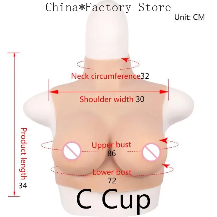C Cup Realistic Silicone Breast Forms Huge Boobs Enhancer Artificial Fake Silicone Breast Forms Crossdresser Transgender
