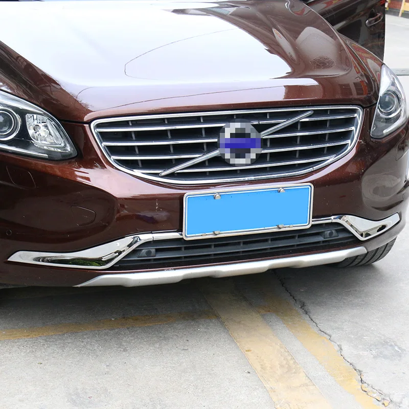 4 шт. хромированные накладки на передний бампер нижний центральный решетчатый