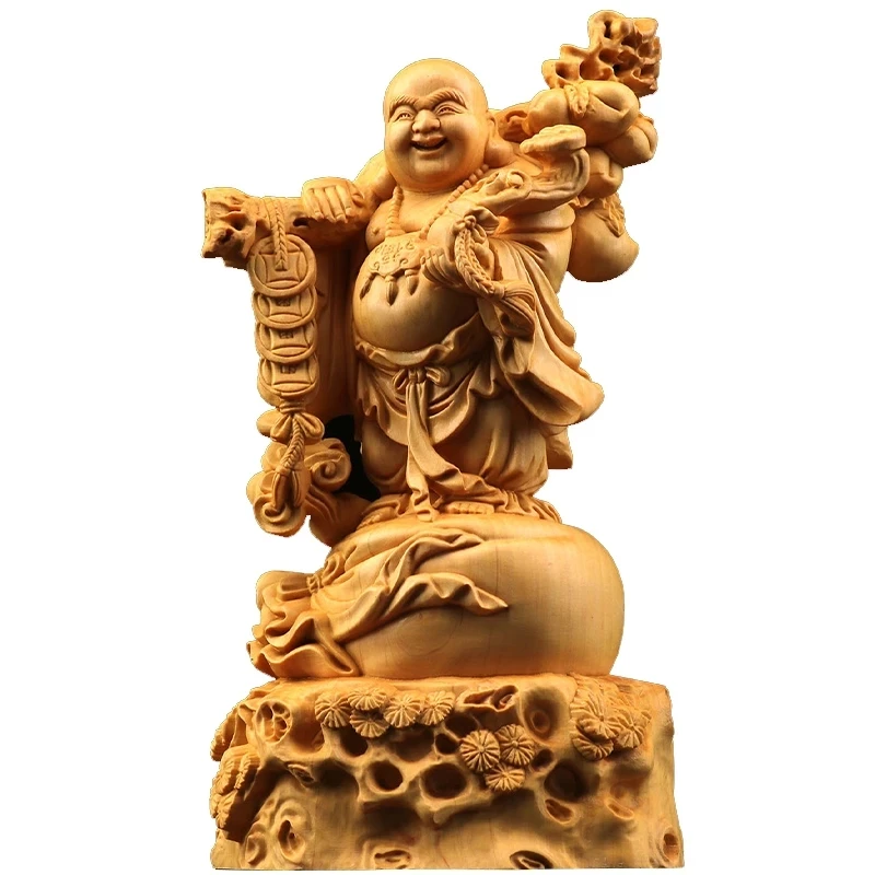 

Статуя Будды Maitreya из бокса 18,5 см, традиционная китайская статуя, украшение для офиса, поделки для украшения дома