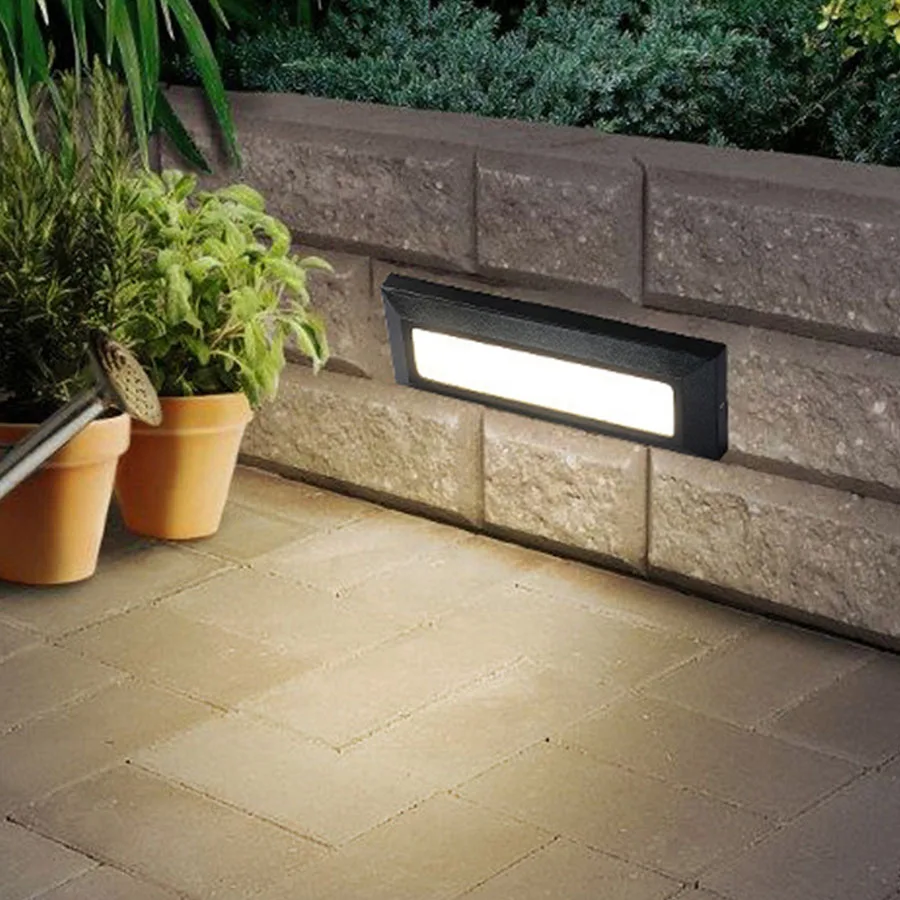 

6W Outdoor LED Footlight Waterproof LED Stair Step Light Surface Mounted LED Porch Wall Lamp Garden Path Corridor Lamps