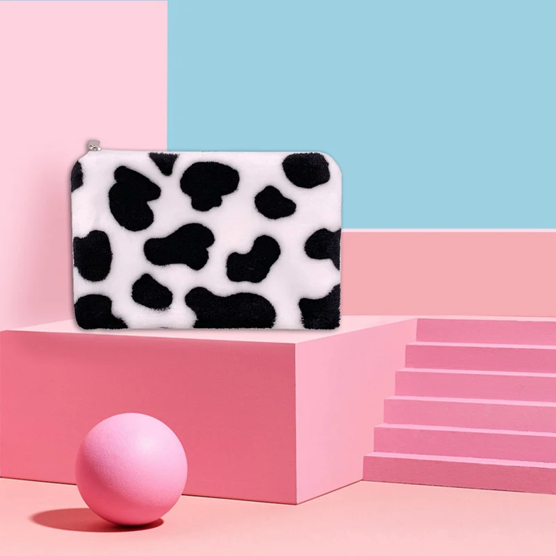 Женские кошельки из плюша с рисунком коровы отделением для монет | Багаж и сумки