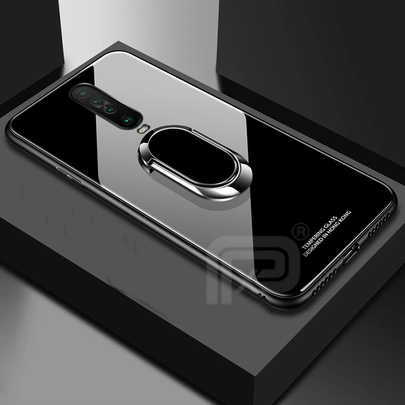 For Xiaomi Redmi K30 Case Tempered Glass Ring Holder Hard Back Cover redmi 5G Coques |