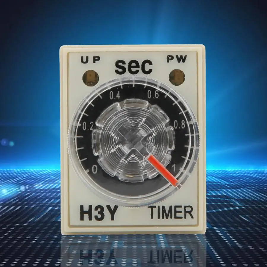 Реле времени H3Y 2 таймер задержки 8 Pin 0 ~ 1 секундный циферблат Тип сроки 5A для