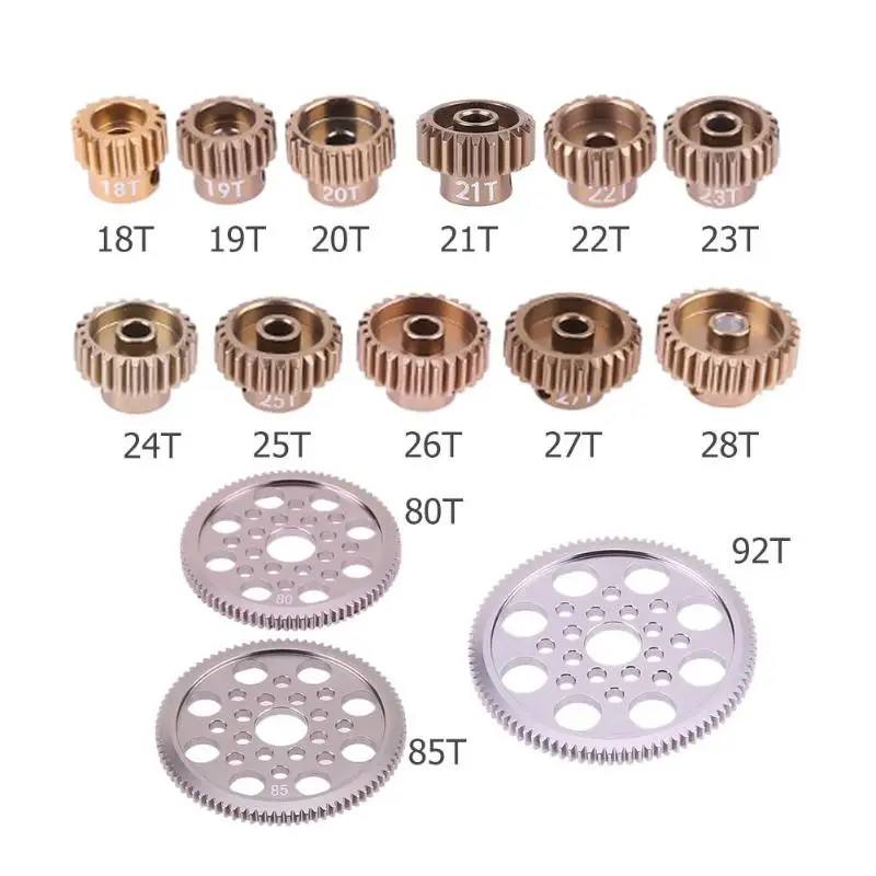 Зубчатая шестерня 48P, металлическая Шестерня для двигателя 92T, 85T, 80T, s 19T, 20T, 21T, 22T, 23T, 24T, для радиоуправляемого дрифта Зубчатая шестерня 48P, металлическая Шестерня для двигателя 92T, 85T, 80T, s 19T, 20T, 21T, 22T, 23T, 24T, для радиоуправляемого дрифта
