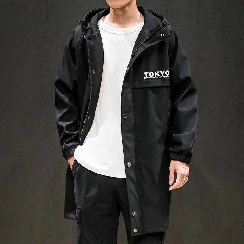 Тренч для мужчин Длинная ветровка большого размера куртка с рисунком лица Giubotto