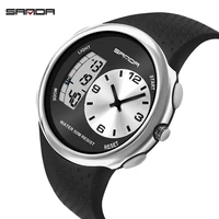 sanda fashion watch men sports dual time count down 50m waterproof casual men digital wristwatches male clock relogio masculino