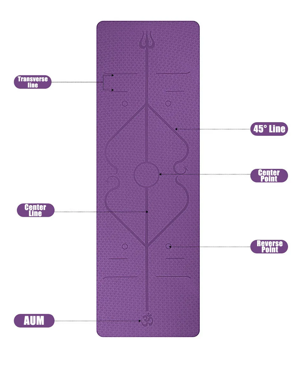 

TPE yoga mat 1830 * 610 * 6mm, with positioning line fitness gymnastic mat sports carpet mat non-slip carpet beginner mat yoga