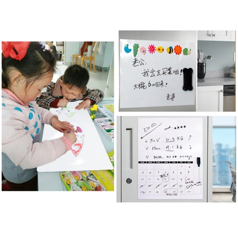 

Magnetic Soft Whiteboard Refrigerator Sticker Erasable Memo Message Board Remind Office Teaching Practice Writing