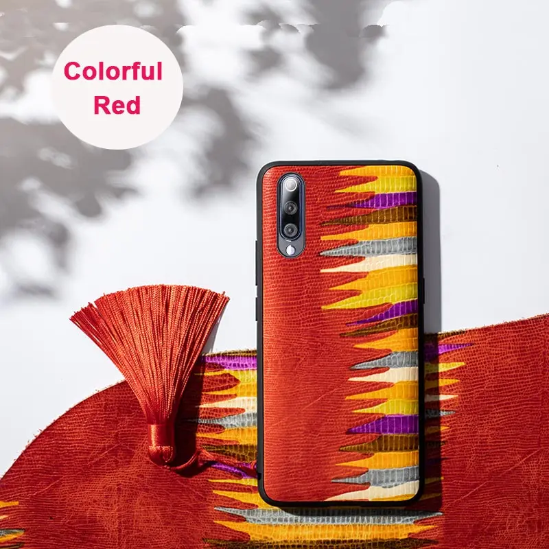 Red case Воловья кожа чехол для телефона для Xiaomi 8 9 9T A1 A2 A3 lite Poco F1 макс 3 чехол с рисунком для телефона Redmi Note 5 6 6a 7 7a 8 Pro Чехол - Цвет: Red case