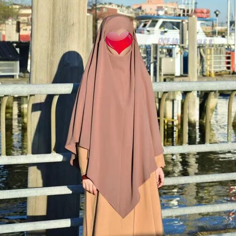 Длинный хиджаб Khimar для мусульманских женщин большой Амира верхняя молитвенная