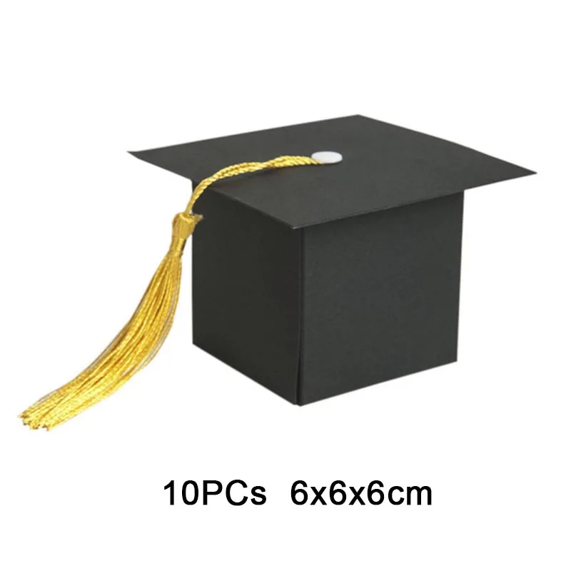 10 шт Забавный Выпускной конфетный ящик с кисточкой пакет для печенья Подарочная