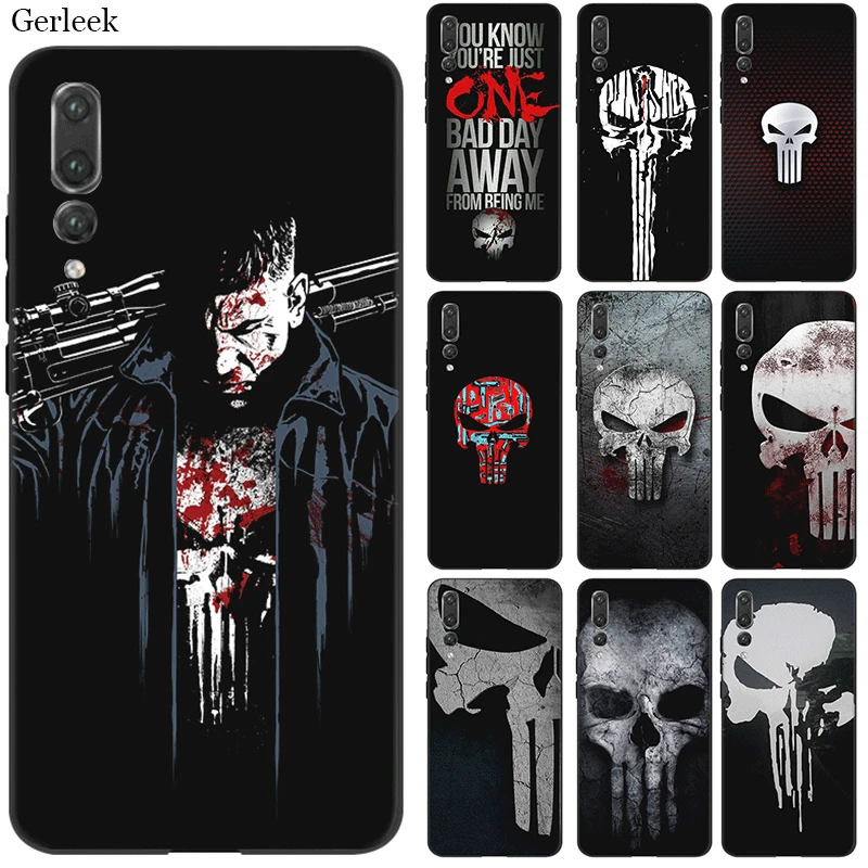Силиконовый чехол для телефона huawei P30 P20 P10 P8 P9 Lite Pro P Smart Cover Каратель сумка