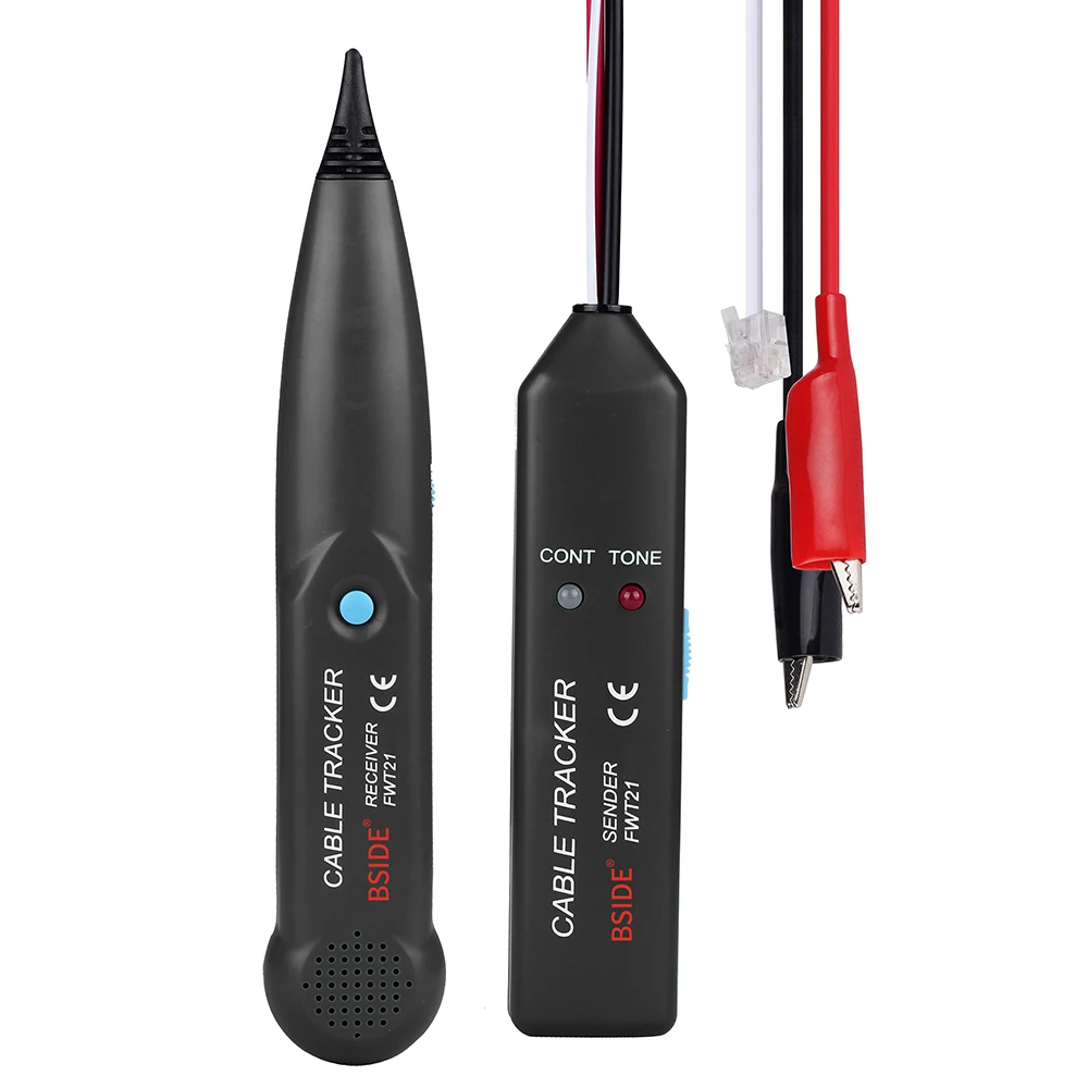 

BSIDE Telephone Line Detector Line Finder Network Cable Tester RJ11 Tester Continuity Test FWT21 Wire Tracker Cable Tracker