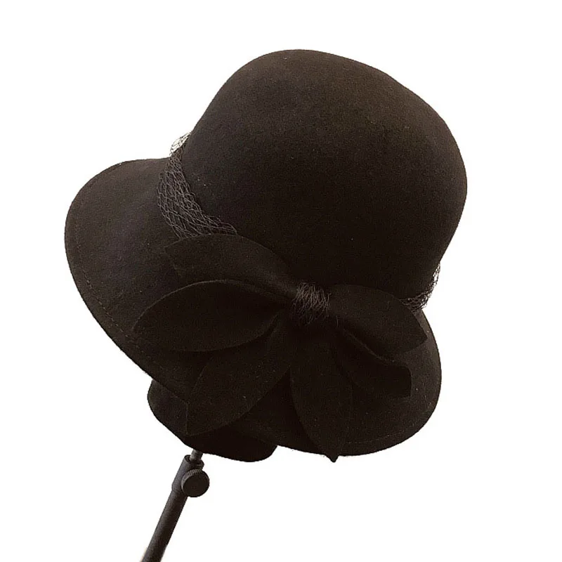 Fibonacci зимняя фетровая шляпка шерстяная головные уборы для женщин в винтажном