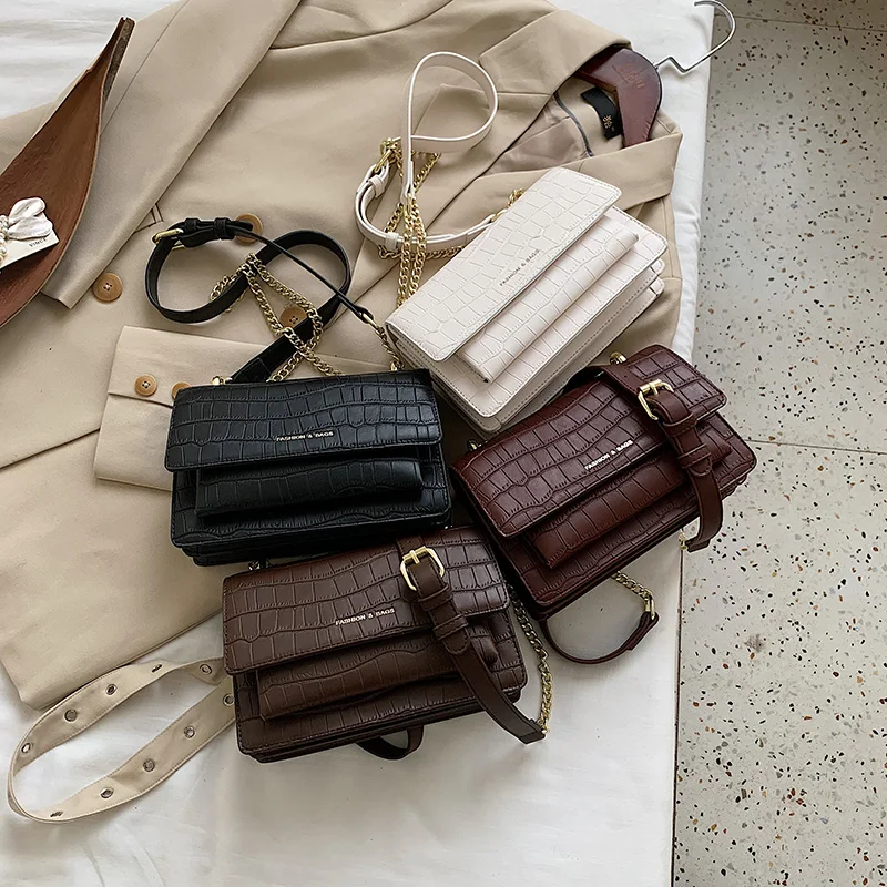 

OLSITTI Stone Pattern Shoulder Messenger Bag Women 2020 New Handbag Ladies Crossbody Bags High Quality PU Leather Flap Bag