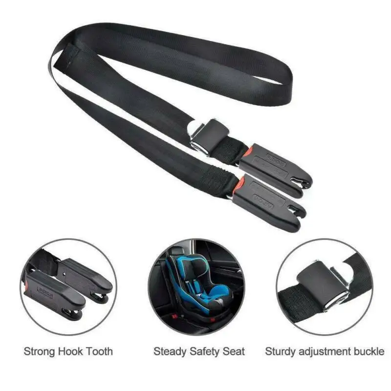 Car Auto Adjustable Child Kids Baby Safety Seat Isofix/Latch Soft Interface Connecting Belt Fixing Band Strap Anchor Holder
