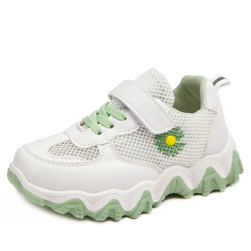 

Girls Sneakers Summer Fashionable Net Breathable Leisure Sports Shoes Kids Running Shoes For Girls Brand Leather Children Shoes