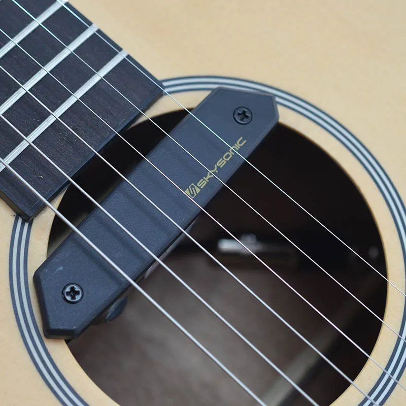 

SKYSONIC T-902 Guitar Soundhole Pickup Magnetic + Microphone Dual Pickup Systems with Volume Controls Guitar Parts