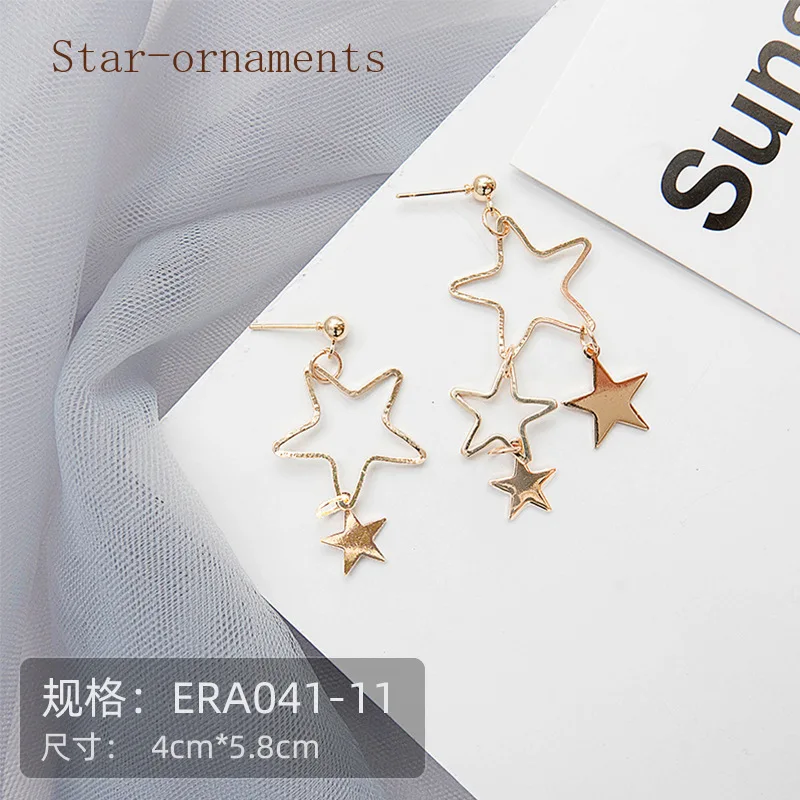 

Earrings For Women Explosive Popularity Metal Earrings Korean Style Crystal Pendant Geometric Elegant Temperament Simple