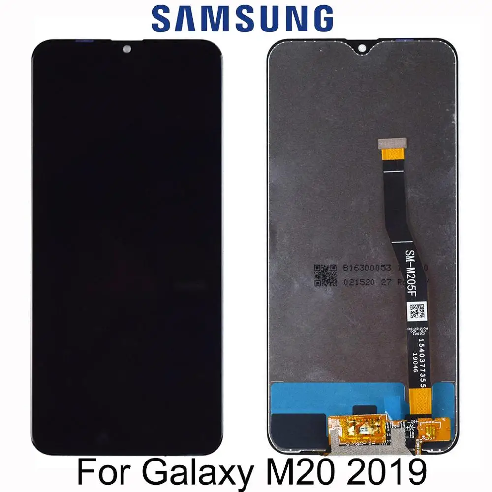 ЖК дисплей SUPER AMOLED 6 3 ''для SAMSUNG Galaxy M20 2019 SM M205 M205F с сенсорным экраном и