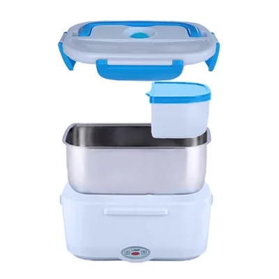 

Portable Car Truck Electric Heating Lunch Box Travel Food Warm Heater Storage Container Stainless Steel Rice Cookers Box Warmer