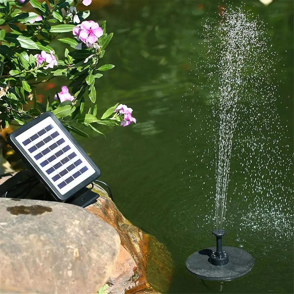 

Solar Power Water Fountain Pump Solar Fontein Bird Fountain Water Floating Fountain Pond Garden Decoration with 7 Nozzles