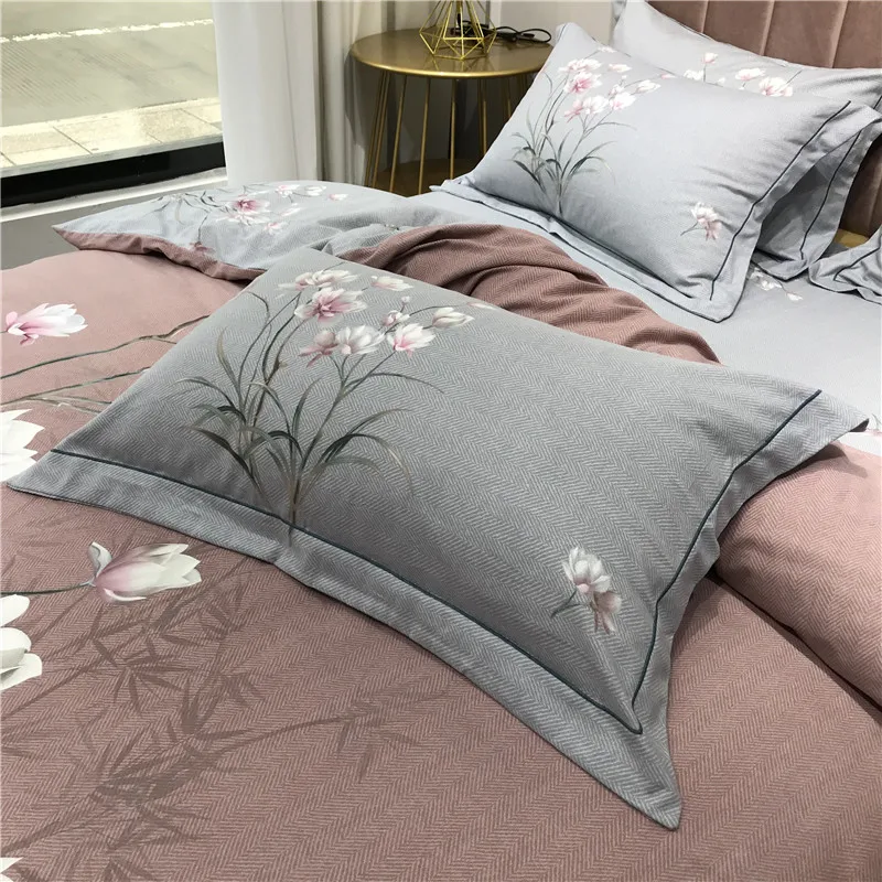 

2020 New Style 4pcs Cotton Sanding Fabric Bedding Set Quilt Cover Queen Size King Size Duvet Cover Set