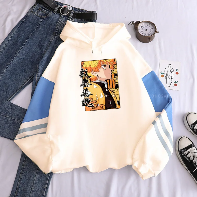 

Anime Demon Slayer Kimetsu No Yaiba Hoodie Sweatshirt Harajuku Fashion Casual Sweatshirt Tanjirou Zenitsu Tomioka Giyuu Clothes