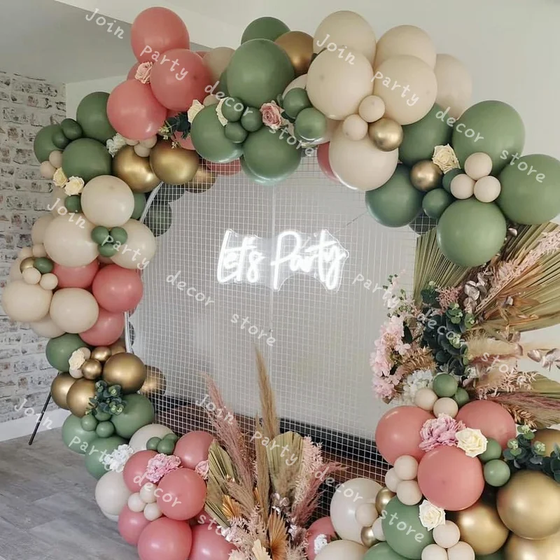 Baby Shower 130 шт. DIY авокадо зеленый воздушные шары-гирлянды арочный комплект