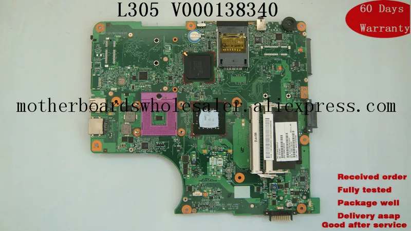 Запасная материнская плата для ноутбука Toshiba Satellite L305 Процессорная V000138340 1310A2184512