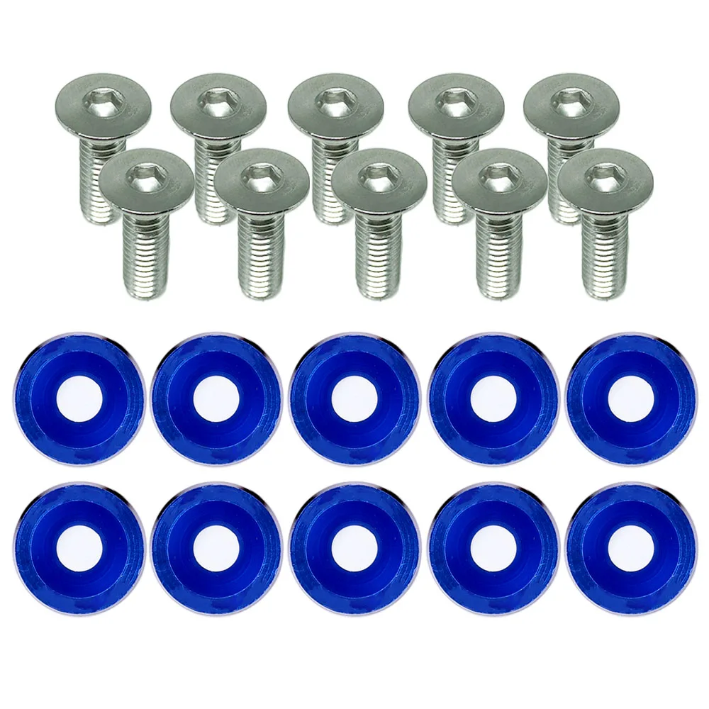 10 шт. ЧПУ Заготовка алюминиевое крыло шайба/болт двигатель отсек комплект для Honda