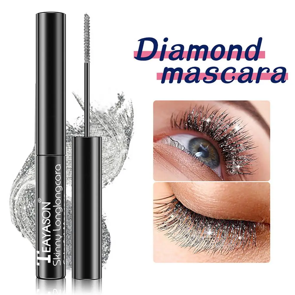 

Diamond Mascara Waterproof Lengthens Thicken Curling Eye Lash Tools Quick-drying thick Non-Blooming Make-Up Cosmetics Tools