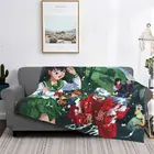 Одеяло Inuyasha Kagome, классическое фланелевое одеяло в японском стиле аниме, для спальни, дивана, офиса, обеденный перерыв, мягкое теплое покрывало