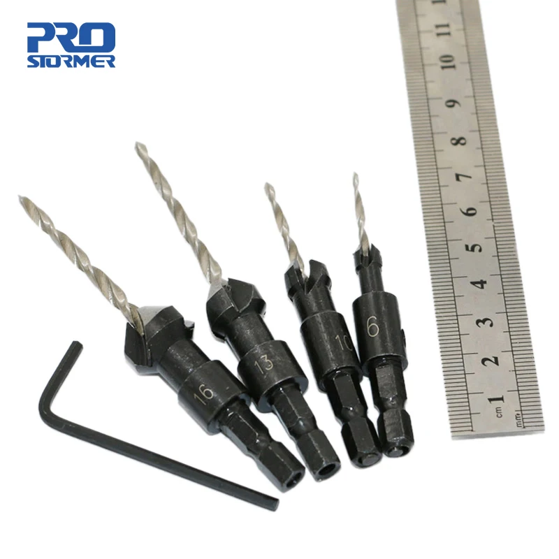 Набор сверл Prostormer 3 4 5 мм шт. #6 #10 #13 #16|bit set drill|countersink drillset drill |