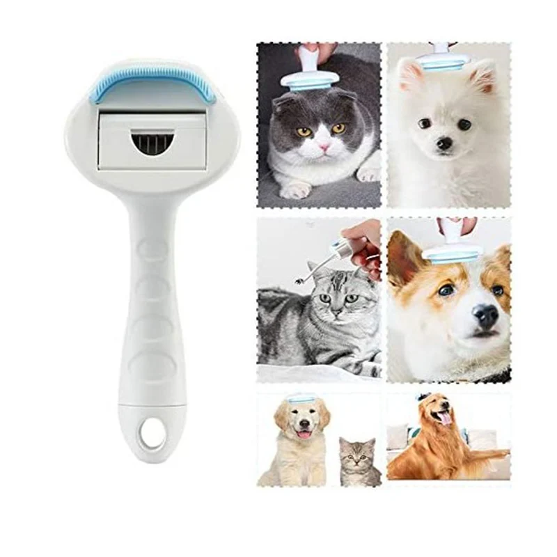 Расческа для вычесывания шерсти домашних животных инструмент груминга кошек и