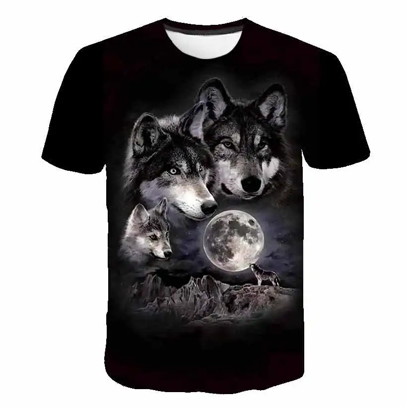 

New Kids Wolf Tees Boys Girls Fashion Casual Short Sleeve T-Shirt Tee Tops for Children Boy Costume Cosplay Clothes Tshirt