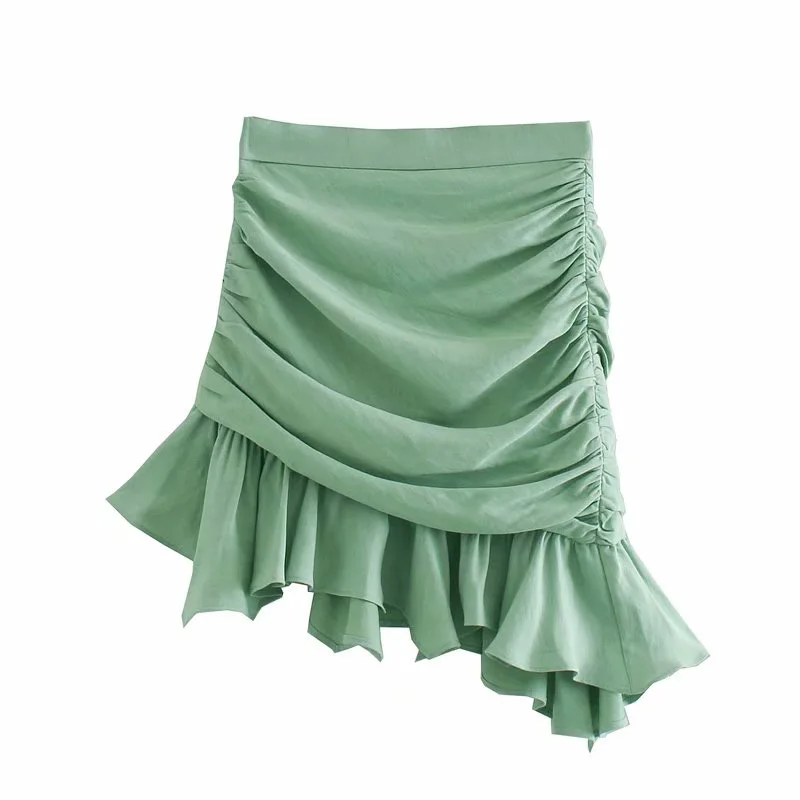 Женский офисный костюм-двойка зеленый Блейзер и юбка-карандаш в стиле ретро 2020 |