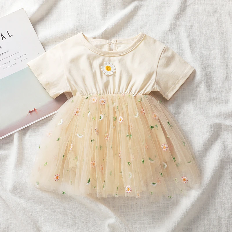 Новинка Корейский комбинезон с короткими рукавами для маленьких девочек Детский