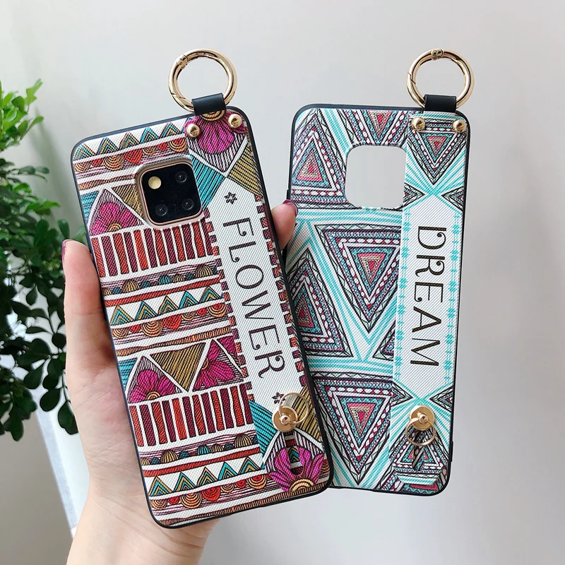 Чехол с треугольным ремешком в богемном стиле для Huawei P30 Pro Honor 10 9 Lite V10 V20 10i 9i 8X Mate 20