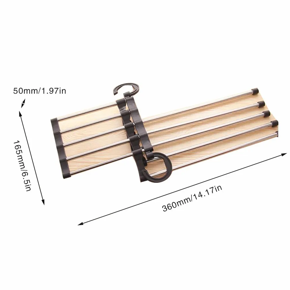 

Stainless Steel Pants Rack Multifunctional Five-In-One White Magic Pants Rack Folding Magic Hanger