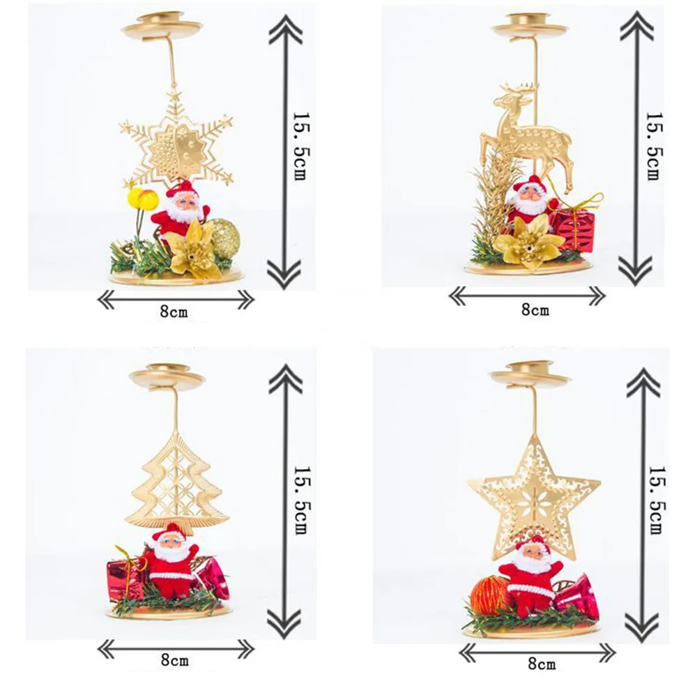 Подсвечник в форме елки и снежинки подсвечник для рождественской вечеринки