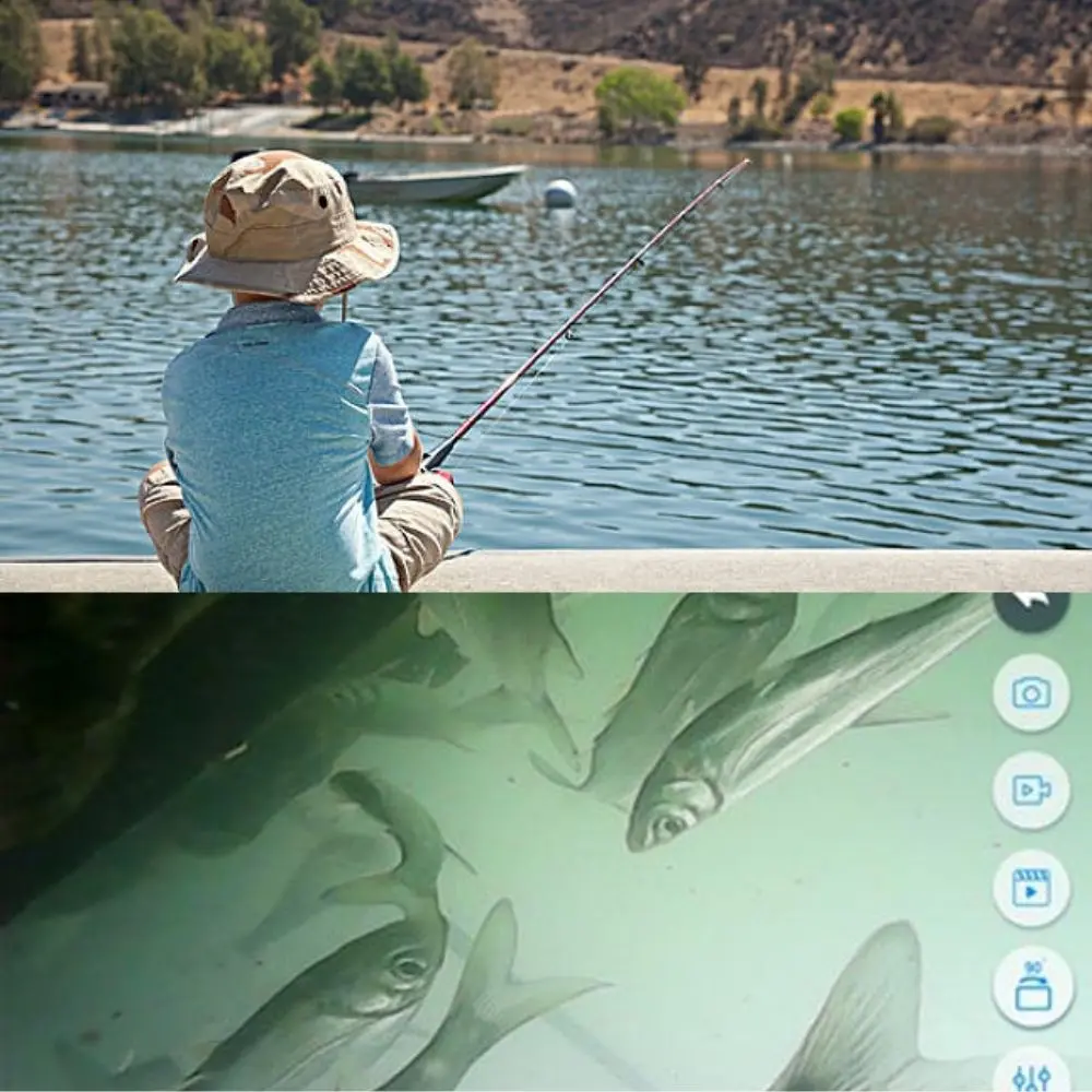 Рыболовная камера Fish Finder Endoscope 20M HD Mini под водой IP67 водонепроницаемая машина Борескоп 8LED зимний инструмент для ледяной рыбалки для смартфонов.