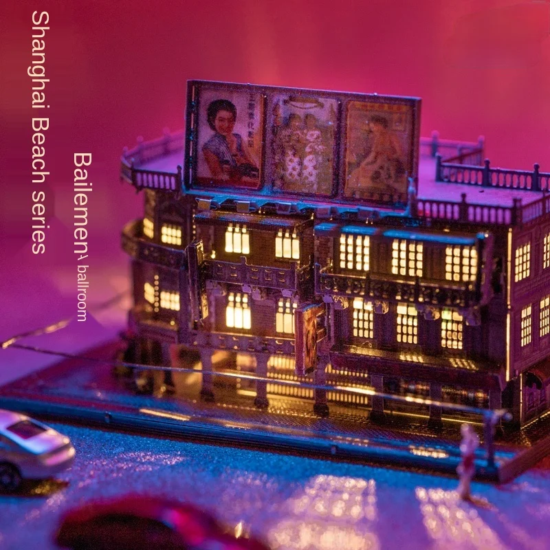 

On The Beach Department Store 3D Three-dimensional Puzzle Metal Jigsaw Puzzle Model Building Difficult Handmade Pass The Time